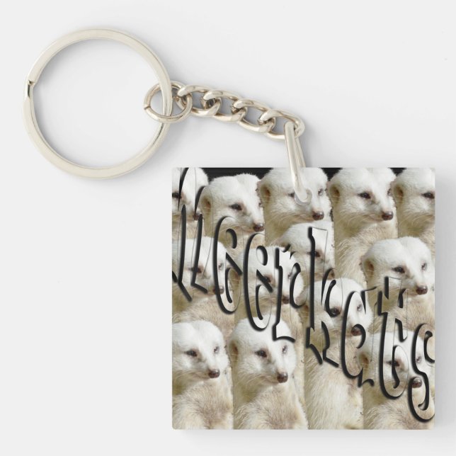 White Meerkat Army, Keychain (Front)