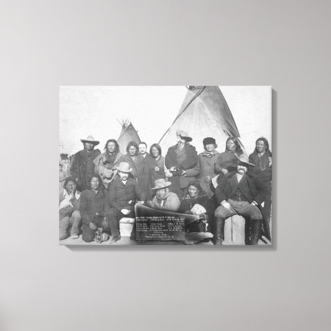 White Men (including Buffalo Bill) and Lakota 2 Canvas Print (Front)
