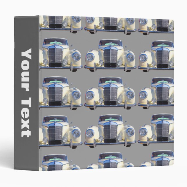 White Mercedes Benz 300 Luxury Car Binder (Front/Spine)
