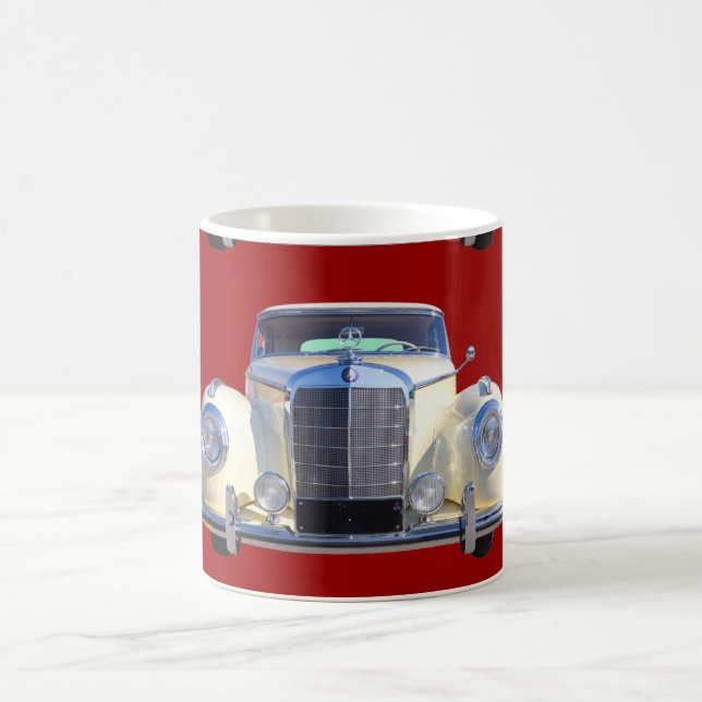 White Mercedes Benz 300 Luxury Car Coffee Mug (Center)