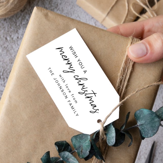 White Merry Christmas Gift Tags (Creator Uploaded)