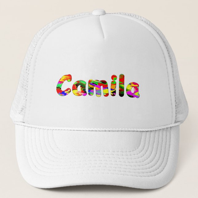 White mesh cap for Camila (Front)