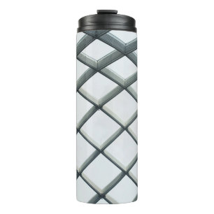 White metal and glass dome ceiling thermal tumbler