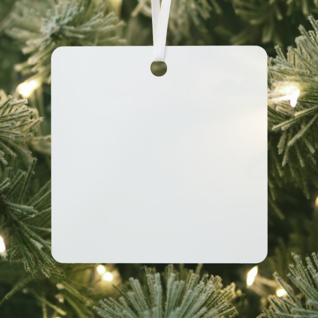 White Metal Square Ornament (Insitu)