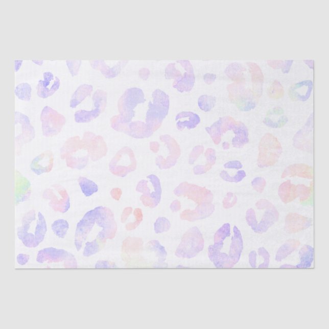 White Metallic leopard Pattern Tissue Paper (Front)