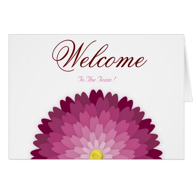 White Minimal Lotus Welcome Wishing (Devant horizontal)