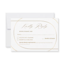 White Minimal Modern Arch Wedding Gold 