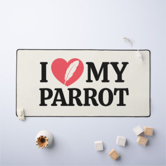 White Minimal Personalized Parrot Lover Typography