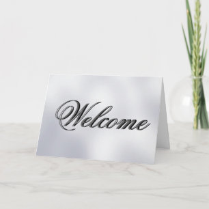 White Minimal Welcome To The Team Card