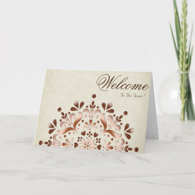 White Minimal Yellow Daisy Welcome Wishing Card (Front)