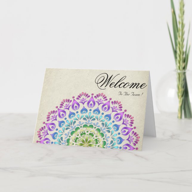 White Minimal Yellow Daisy Welcome Wishing Card (Front)