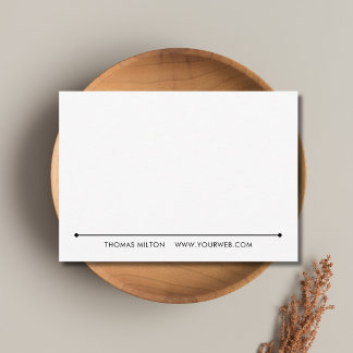White Minimalist Black Typography Professional Card