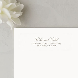 White Minimalist Calligraphy Wedding