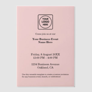 White Minimalist Corporate   Professional Event  Vellum Invitations