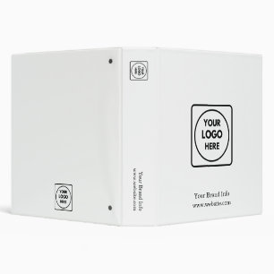 White Minimalist   Custom Business Logo Design Binder
