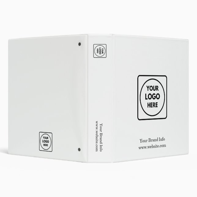 White Minimalist | Custom Business Logo Design Binder (Background)