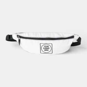 White Minimalist   Custom Business Logo Design Fanny Pack