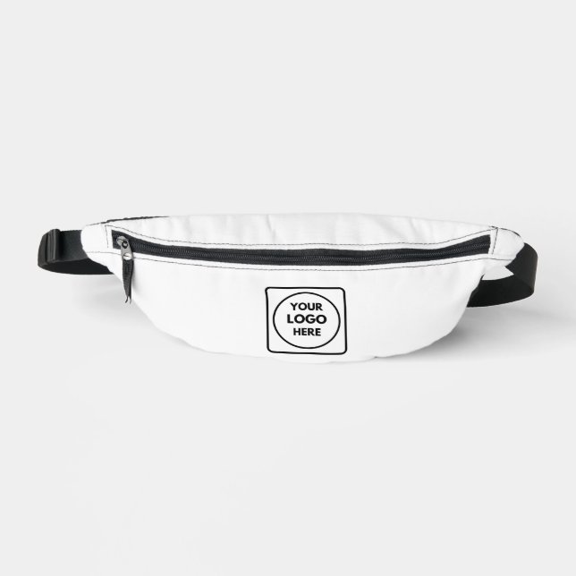 White Minimalist | Custom Business Logo Design Fanny Pack (Front)