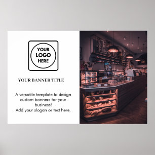 White Minimalist Logo   Modern Simple Branding Poster