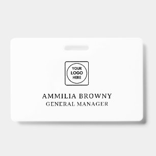 White Minimalist Modern Heart Clean Design Badge