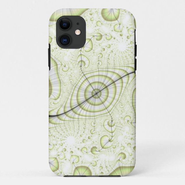 White minimalist ornate design gifts accessories Case-Mate iPhone case (Back)
