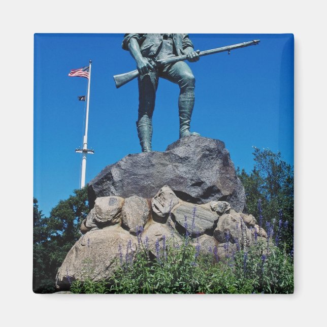White Minuteman Statue, Lexington, Massachusetts, Magnet (Front)