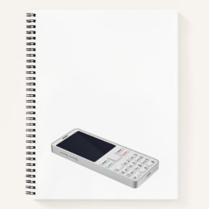 White mobile phone notebook