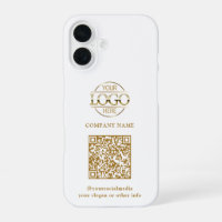 White Modern Business Logo & QR Code Promotional