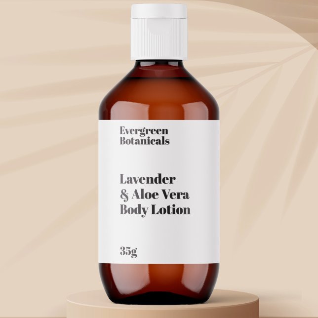 White Modern Cosmetics Bottle Label (Creator Uploaded)