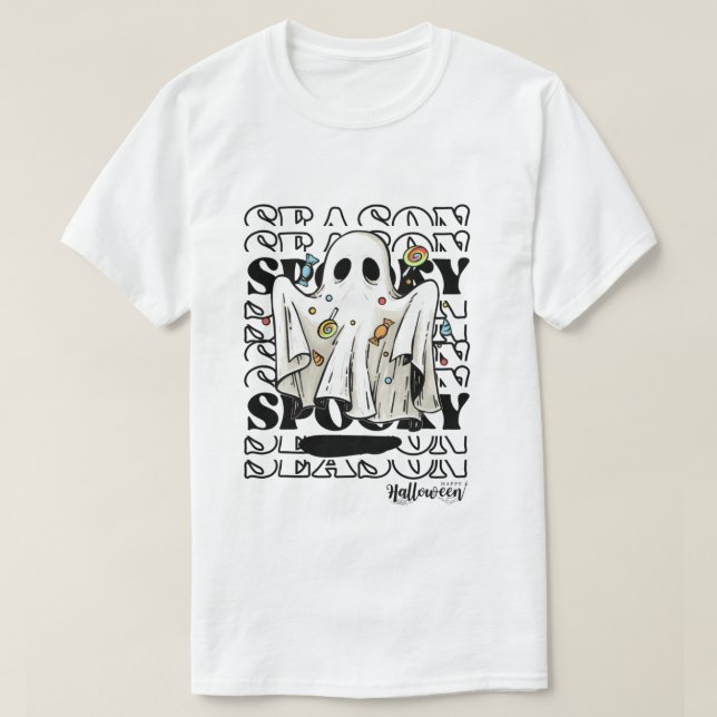  white modern Halloween T-Shirts  (Design Front)