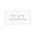 White | Modern Minimal Script Return Address