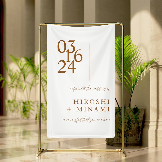 White Modern Minimalist Wedding Welcome Banner (Creator Uploaded)