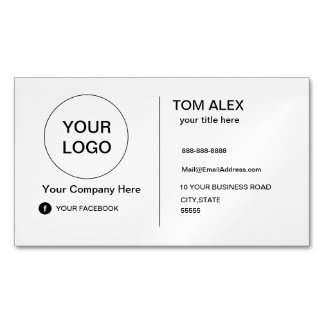 white Modern or any colour Professional plain Busi Magnetic Business Card