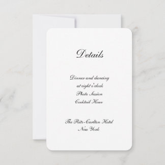 White Modern Wedding Invitation - Elegant