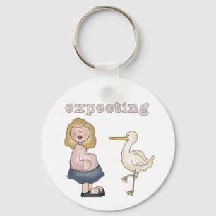 White Mom to Be - Customized Keychain