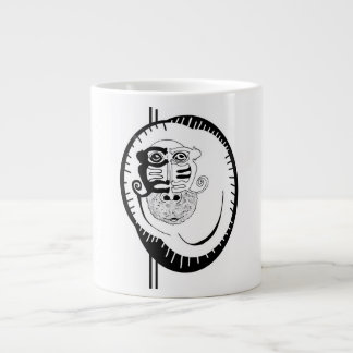 White Monkey Circle Nazca Line Specialty Mug
