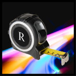 White Monogram on Black Handyman Gift Tool<br><div class="desc">This rugged tape measure is decorated with a custom white monogram on a black background. What an elegant masculine gift for a handyman or DIY - DoItYourseler - or groomsman, best man, usher, wedding shower or party favour, bachelor party, wedding, Father's Day or anniversary. All Rights Reserved © 2023 Alan...</div>