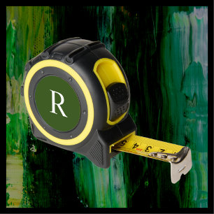 White Monogram on Green Custom Handyman Gift Tool 1