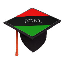 White Monogram on Pan-African Flag