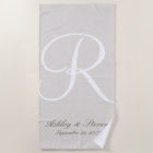 White Monogram | Rustic Linen Look