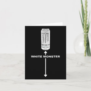 White Monster Funny Joke Man Friends Card