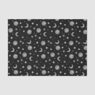 White Moons & Stars Tissue Paper