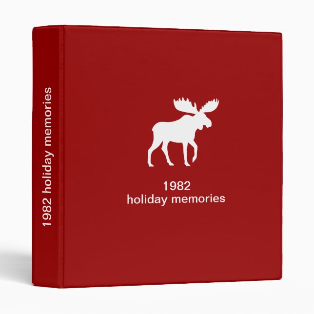 White Moose with Custom Text Binder (Front/Spine)