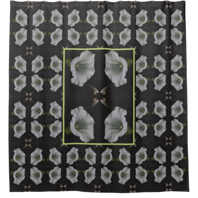 White Morning Glory Flower Abstract Pattern    (Front)