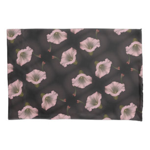 White Morning Glory Flower Close Up Pattern Pillowcase