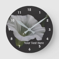 White Morning Glory Flower Nature Personalized