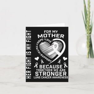 White Mother Mom Lung Cancer Awareness Products Card