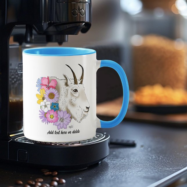 White Mountain Goat Flowers Mug (Creator Uploaded)