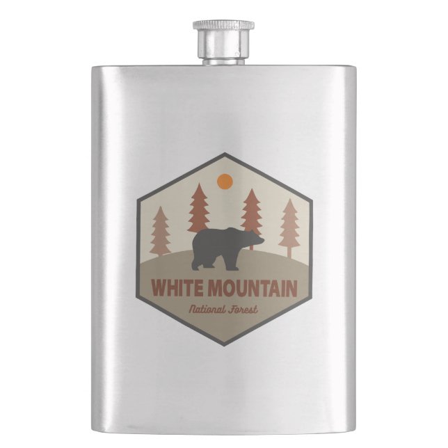 White Mountain National Forest Bear Hip Flask (Front)