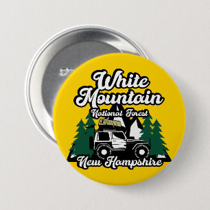 White Mountain National Forest New Hampshire 3 Inch Round Button